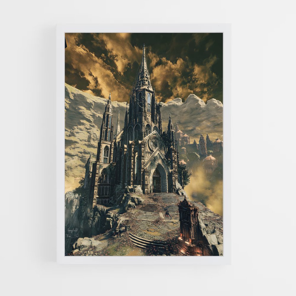 Poster Le Château de l'Oubli – affiche Dark souls (vue 3)